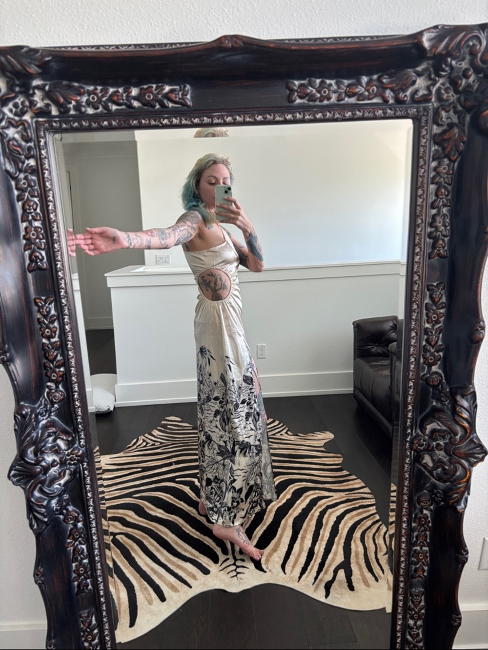 One-Shoulder Satin Maxi - Picture 3 of 11